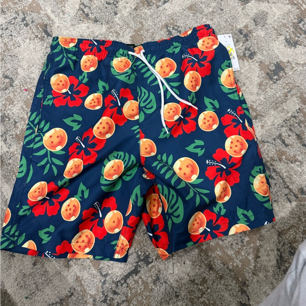 Dragonball Z patterned Swim Shorts Size S NWT